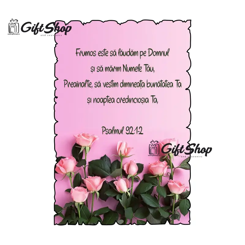 Psalmul 92:1-2, magnet frigider   mgs046v